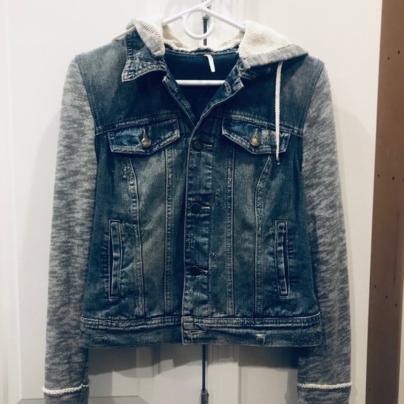 Jean jacket hoodie - Picture 1 of 4